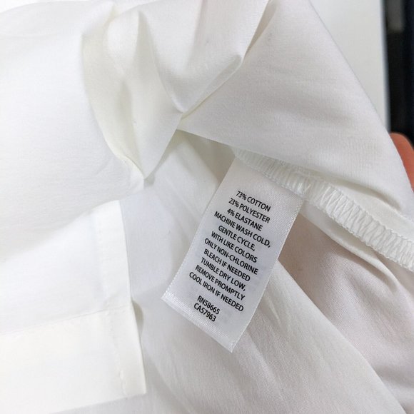 HALOGEN Women's NWOT White Tie Neck Button Down Shirt Size Large - Picture 4 of 6